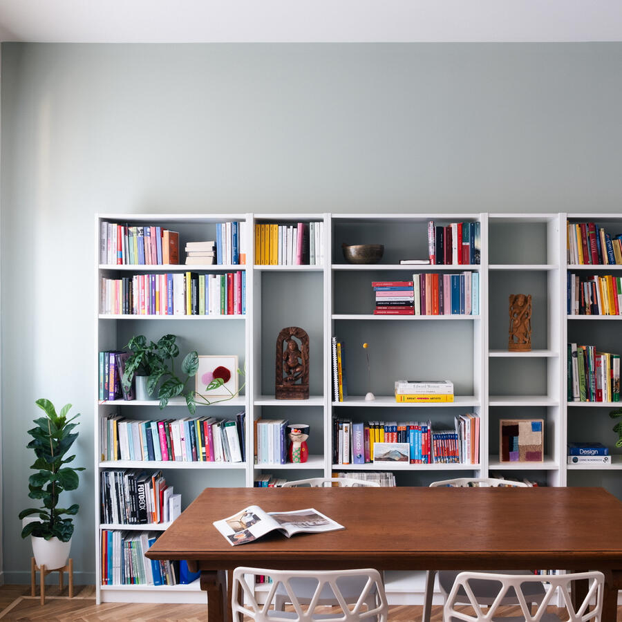 Sala da pranzo e libreria
